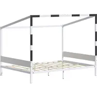 VitaliSpa Kinderbett Goal Weiß/Schwarz 140x200, Model 61328