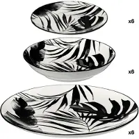 Secret De Gourmet 18-teiliges Service "Schwarze Palme"