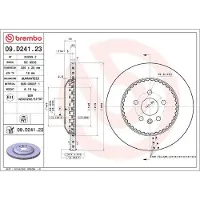 Brembo Bremsscheibe 09.D241.23, hinten, belüftet, 1 Stück