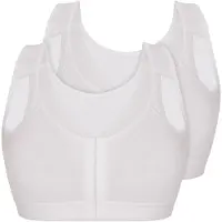 Sassa Entlastungs-BH "2er Pack Soft-BH Vorderverschluss Basic", Damen, Gr. 85, Cup B, weiß, Obermaterial: 75% Polyamid PA. 25% Elasthan EL., BHs Entlastungs-BH