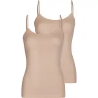 Nina von c. Unterhemd NINA VON C. "2er Pack Damen Spaghettitop Pure", Damen, Gr. 40, N-Gr, braun (latte macchiato), Obermaterial: 52% Viskose CV. 40% Modal CMD. 8% Elasthan EL., Unterhemden Unterhemd