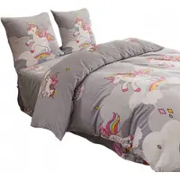 Cotton World Baumwolle world Badvlies 160x200 cm Kinder Bettwäsche Einhorn