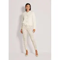 MADELEINE Strickjacke "Strickjacke Weiche Strickjacke mit Zierknöpfen", Damen, Gr. 48, weiß (wollweiß), Modern, gerade, Strickjacken Strickjacke