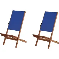 Erst-Holz Blauer Strandstuhl Partystuhl Wikingerstuhl Schwedenstuhl Anglerstuhl wählbares Set XXL V-10-364Doppelpack