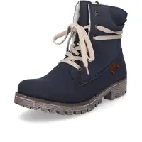 Rieker Damen Winter-Stiefeletten Blau Kunstleder Größe: 39