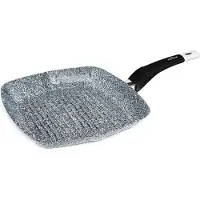 Zilner Grillpfanne mit Marmor-Keramik-Beschichtung 24Cm Bratpfanne Induktion Zl-7053