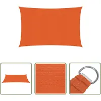 The Living Store Sonnensegel 160 g/m² Orange 3x4 m HDPE