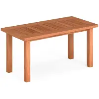 Northix Rechteckiger Couchtisch aus Holz mit Lattenrost, 90 x 45 x 43,5 cm