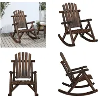 vidaXL Garten Schaukelstuhl 69x96x101 cm Massivholz Fichte - Garten Schaukelstuhl - Garten Schaukelstühle - Schaukelstuhl - Outdoor Schaukelstuhl