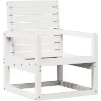vidaXL Gartenstuhl Weiß 57,5x63x76 cm Massivholz Kiefer