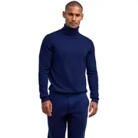 Falke Pure Merino Wool Herren Pullover, 3XL, Blau, Schurwolle
