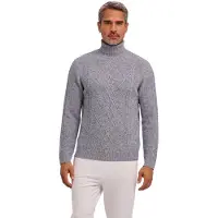 Falke Strickpullover "Pullover", Herren, Gr. M, grau (m.grau mel (3530)), Pullover Strickpullover