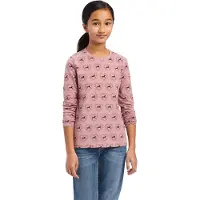 Ariat Kinder T-Shirt langarm SO LOVE nostalgia rose half drop print, Größe:M