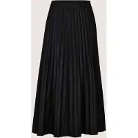 MADELEINE Maxirock "Rock Jeans-Faltenrock in Midi-Länge", Damen, Gr. 38, schwarz, Modern, A-Linie, Röcke Maxirock