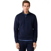 Hackett London für Herren. HM5800151 Sweatshirt mit halbem Reißverschluss marineblau (M), Lässig, Baumwolle, Langarm