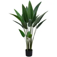 OEM Künstliche Palme 120cm hoch mit Plastiktopf und dekorativen Blättern