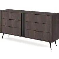 Stylmeble24 Kommode WERO LS 6S – Moderne Kommode mit 6 Schubladen Eiche Dunin 163,2 x 81,2 x 38 cm