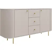 Stylmeble24 Kommode OWALO LP 164,6 × 85,4 × 42,3 cm – Stilvolles Sideboard mit 2 Türen und 3 Schubladen