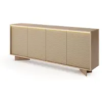 Furnlux Classic FURNLUX Sideboard Semi Beige 204 Cm / Hauptfarbe: Beige / Abmessungen: 204 x 85 x 40 cm
