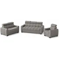 EURO-MEBLE GOMEZ 3+2+1 Polstergarnitur mit Schlaffunktion, Bettkasten, Sofa Garnitur, Couchgarnitur, Wohnlandschaft [Cappuccino: Element 06]