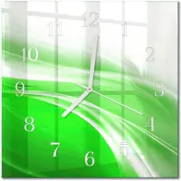 Drukarnia Piga Tulup Glasuhr Wanduhr Küchenuhr Echt-Glas 30x30 cm Modern Dekorativ Geräuschlos Weiße Zeiger - Abstraktion