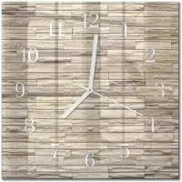 Drukarnia Piga Tulup Glasuhr Wanduhr Küchenuhr Echt-Glas 30x30 cm Modern Dekorativ Geräuschlos Weiße Zeiger - Wand