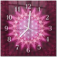 Drukarnia Piga Tulup Glasuhr Wanduhr Küchenuhr Echt-Glas 30x30 cm Modern Dekorativ Geräuschlos Weiße Zeiger - Abstraktion