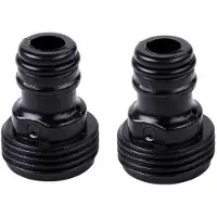 INF Wasserhahn Adapter US 6-fen 2er Set ABS-PC Schwarz 4.3x2.5cm für Auto Schwarz