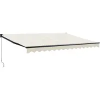vidaXL Markise Einziehbar Creme 4x3 m Stoff und Aluminium