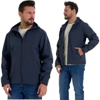 Moraj Männliche Softshelljacke - wasserdichte Jacke Größe XXL - Übergangsjacke grau - Kapuze