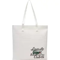Lacoste Damen-Shopper-Tasche, weiß, geräumig, A4