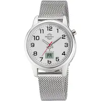 Master Time MTLA-101001-42M Damenuhr Funk Lady Line Mesh Silberfarben