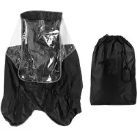 Merkloos Regenjacke Kinder - Atmungsaktiver Komfort - Schwarze Regenhaube - Geeignet für Kindersitze - Einfache Installation - Abmessungen 78x55x45 cm