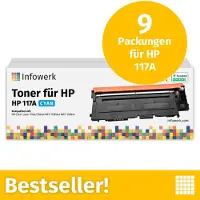 Infowerk Toner für HP 117A Cyan, Kompatibel mit HP ColorLaser 150, MFP-178, u.v.m., 9 Stück