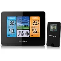 Greenblue 46003, Schwarz, Innen-Hygrometer, Innen-Thermometer, Außen-Hygrometer, Außen-Thermometer, Barometer, Hygrometer, Thermometer, Barometer, Hygrometer, Thermometer, 20 - 95%, 20 - 95%