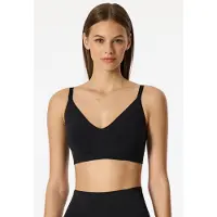 Schiesser Soft-BH "Seamless Contouring", Damen, Gr. S, N-Gr, 000, schwarz, Single Jersey, Obermaterial: 50% Elasthan, 50% Polyamid, BHs Soft-BH