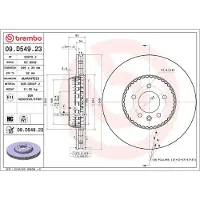 Brembo Bremsscheibe 09.D549.23, vorne, belüftet, hochkarbonisiert, 1 Stück