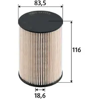 Valeo Kraftstofffilter 587919 Filtereinsatz 116mm für VW