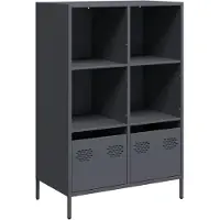vidaXL Highboard Anthrazit 68x39x103,5 cm Stahl