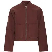 Fransa Allwetterjacke "Damen Jacke FRJOA", Damen, Gr. M, braun (rum raisin melange), Obermaterial: 85% Polyester PES. 15% Viskose CV., Jacken Allwetterjacke