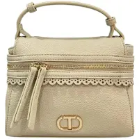 Twinset Beige Handtasche PolyurethanVegan Leather mit Reißverschluss und Schulterriemen uni 20x16x6 cm 241TD804207_222/PARCHMENT_UNI
