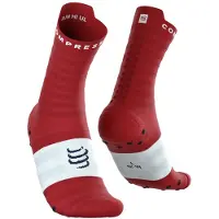 Compressport - Pro Racing Socks V4.0 Ultralight Run High - Laufsocken Gr T1 - EU 35-38 rot