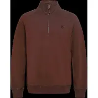 Timberland Mens Tree Embroidered Logo 1/4 Zip LB Sweatsh chicory coffee XL