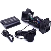 ELECTRONICX Bluetooth-AUX-Adapter mit Freisprechfunktion für BMW und Mini Rover, flacher Stecker