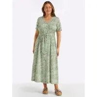 Sheego Kleid in eucalyptus-ecru-bedruckt | Gr.: 56