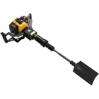 StarTech.com Benzin Erdlochbohrer Baumgräber - Handgeführtes Grabwerkzeug - 52cc 2-Takt Motor - 1900W max Leistung - 6500 U/min - Mit Spaten für Obstgarten und Park