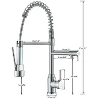 StarTech.com Küchenarmatur - Spültischmischer - Ausziehbare Brause - 360° Schwenkbarer Doppel-Auslauf - Einhebel Warm-/Kaltwasser - Edelstahl - Arbeitsplattenmontage - Chrom