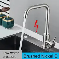 StarTech.com Küchenarmatur - Wasserhahn für Niedrigen Wasserdruck - 360° Schwenkbar - Ausziehbare Brause - Einhebelmischer - Arbeitsplattenmontage - Heiß- und Kaltwasser - Gebürstetes Nickel DY E