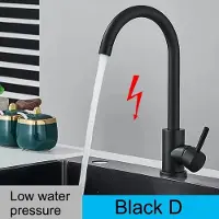 StarTech.com Niederdruck Küchenarmatur - Spültischarmatur DY D - 360° Schwenkbar - Ausziehbare Brause - Doppelauslauf - Einhebel Mischbatterie Warm/Kalt - Schwarz