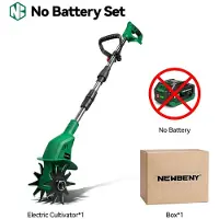 StarTech.com Elektrische Gartenfräse - Kabelloser Kultivator und Vertikutierer - 1600 W - 800 U/min - Für 21 V Akku - Ohne Akku